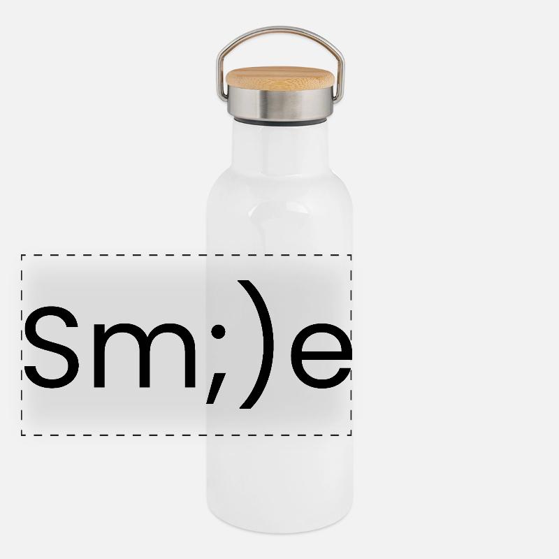 Remember to smile Panoramic Thermal Bottle with Bamboo Lid