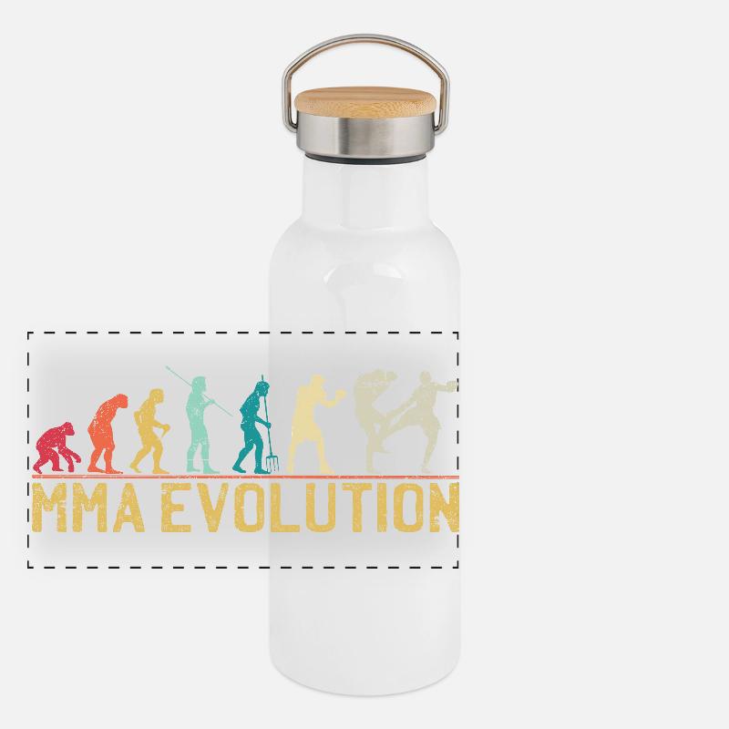 MMA Evolution Silhouette Design Panorama Thermosflasche mit Bambusdeckel