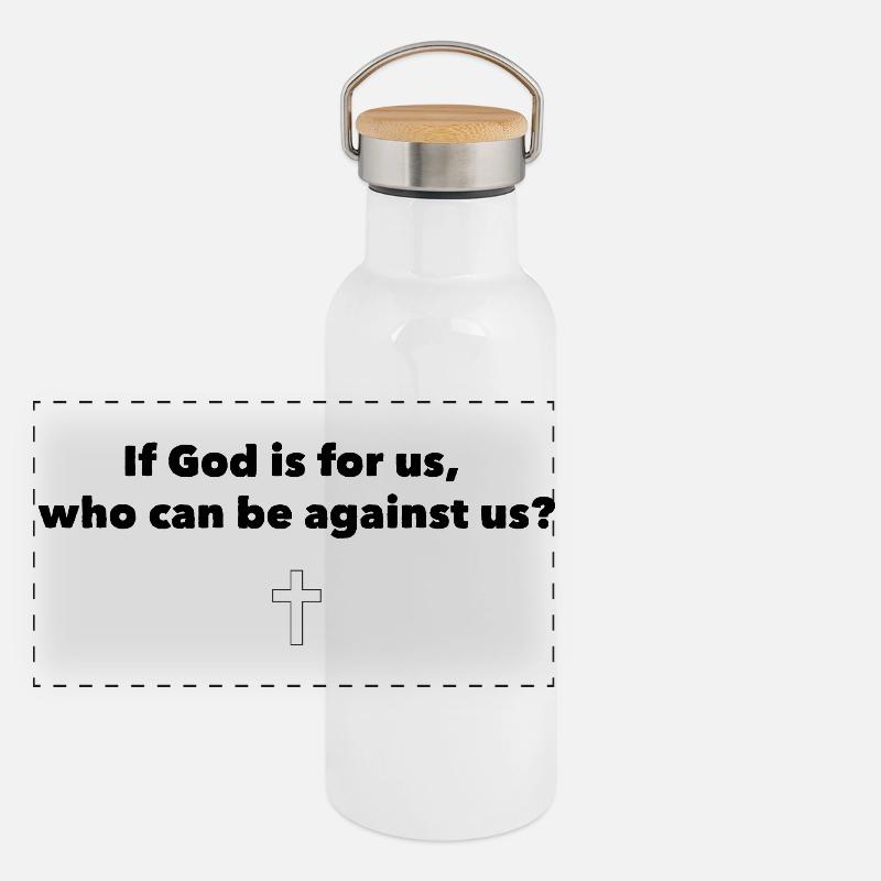 If God Is With Us Panoramic Thermal Bottle with Bamboo Lid