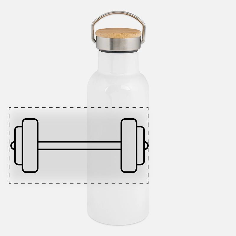 Gourde isotherme avec bouchon en bambou