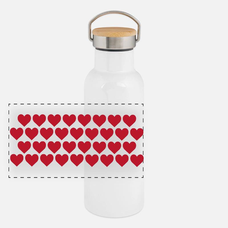 Panorama Thermosflasche mit Bambusdeckel