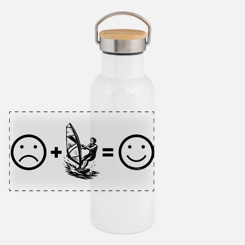 Direct Windsurfing Statement Panoramic Thermal Bottle with Bamboo Lid