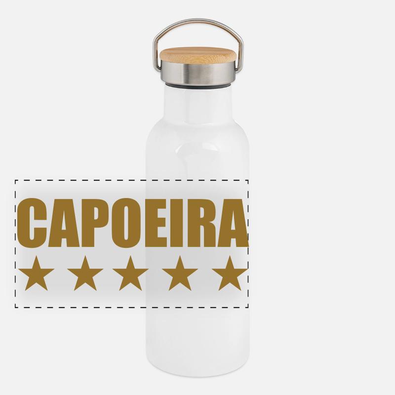 Capoeira - Combat - Danse Gourde isotherme avec bouchon en bambou