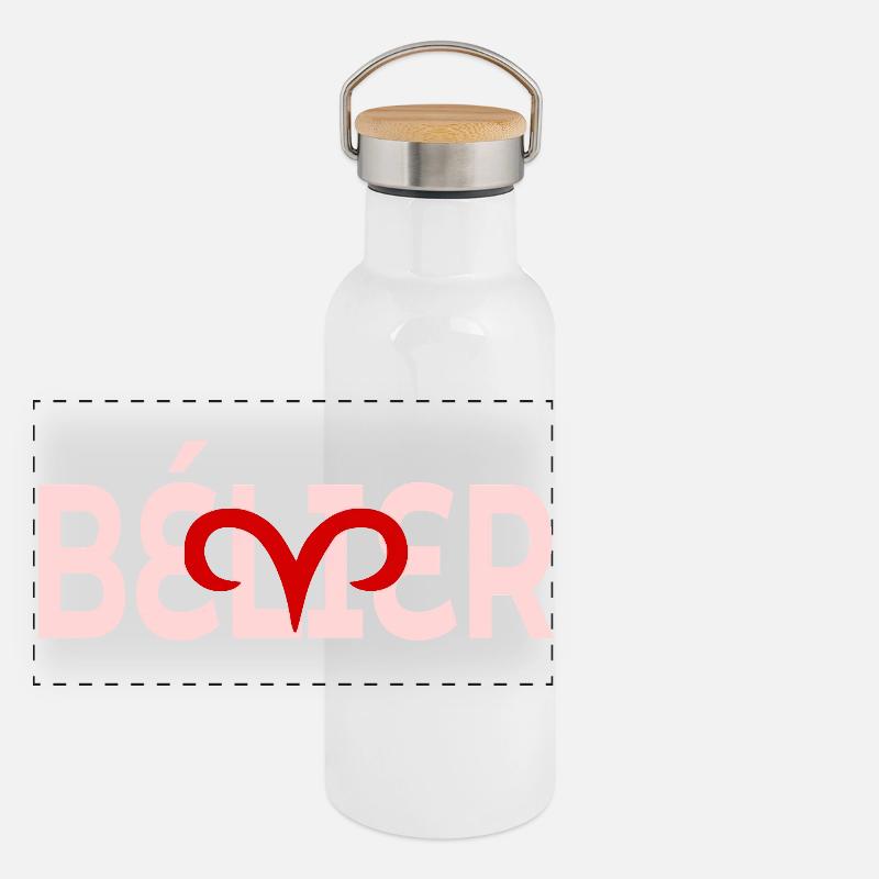 Bélier Gourde isotherme avec bouchon en bambou