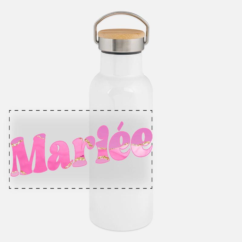 Bride Wedding Panoramic Thermal Bottle with Bamboo Lid