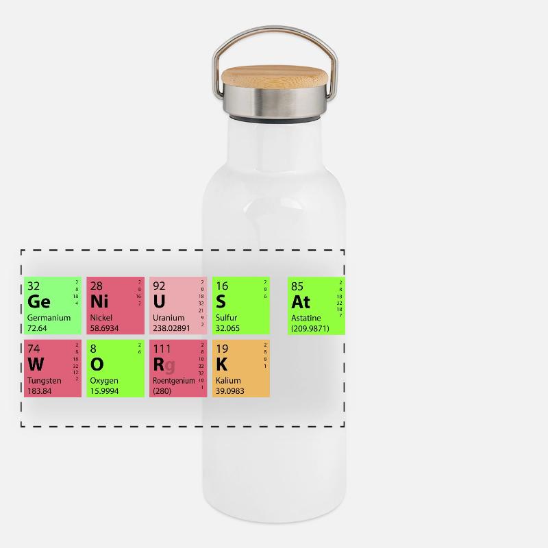 genius at work Panorama Thermosflasche mit Bambusdeckel