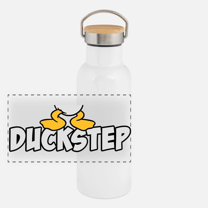 Duckstep (Dubstep) Gourde isotherme avec bouchon en bambou