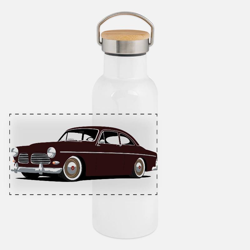 serie 120 simple custom Gourde isotherme avec bouchon en bambou