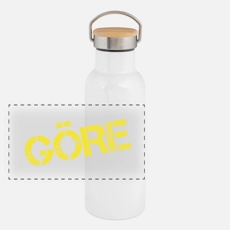 Panorama Thermosflasche mit Bambusdeckel