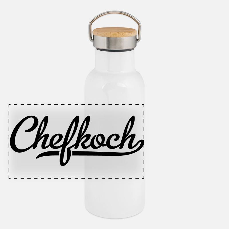 Chefkoch Panorama Thermosflasche mit Bambusdeckel