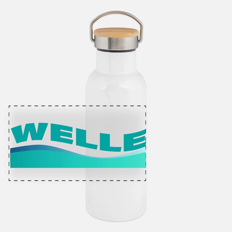 WELLE Panorama Thermosflasche mit Bambusdeckel