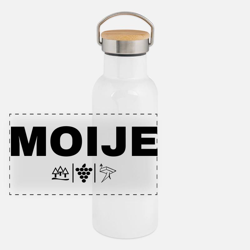 Panorama Thermosflasche mit Bambusdeckel
