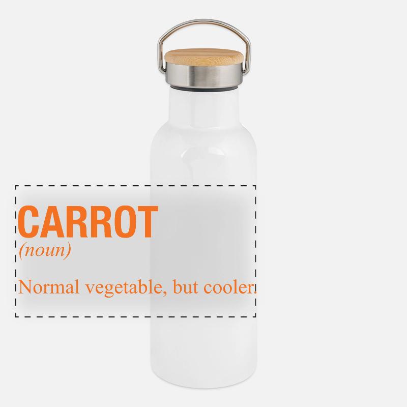 CARROT Panorama Thermosflasche mit Bambusdeckel