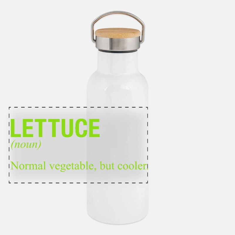 LETTUCE Panorama Thermosflasche mit Bambusdeckel