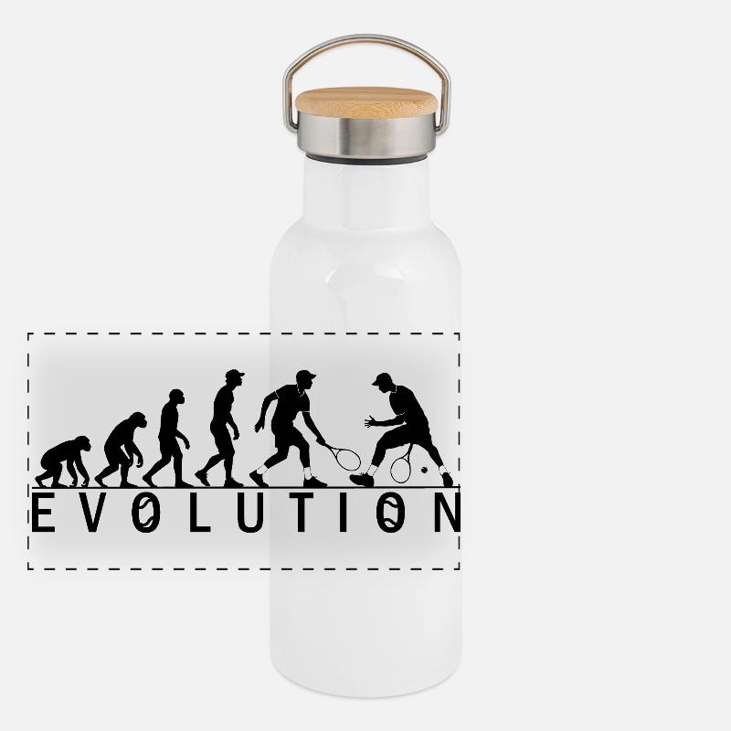 Maillot tweener Tennis Evolution - Gourde isotherme avec bouchon en bambou - blanc