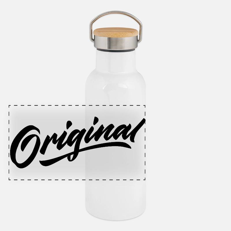Panorama Thermosflasche mit Bambusdeckel