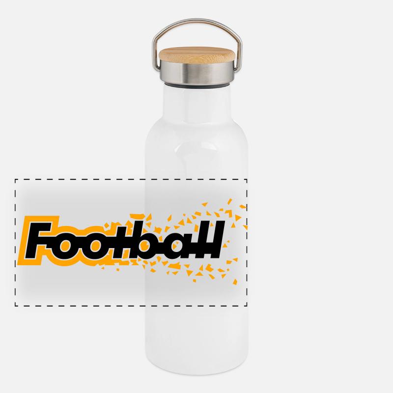 Soccer Panoramic Thermal Bottle with Bamboo Lid