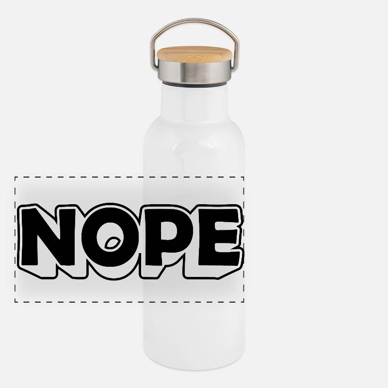 Abstrakte Farbexplosion auf Leinwand Panorama Thermosflasche mit Bambusdeckel