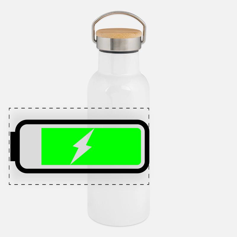 Battery charging Panoramic Thermal Bottle with Bamboo Lid