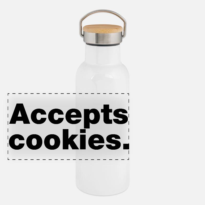 Accepts cookies Panoramic Thermal Bottle with Bamboo Lid