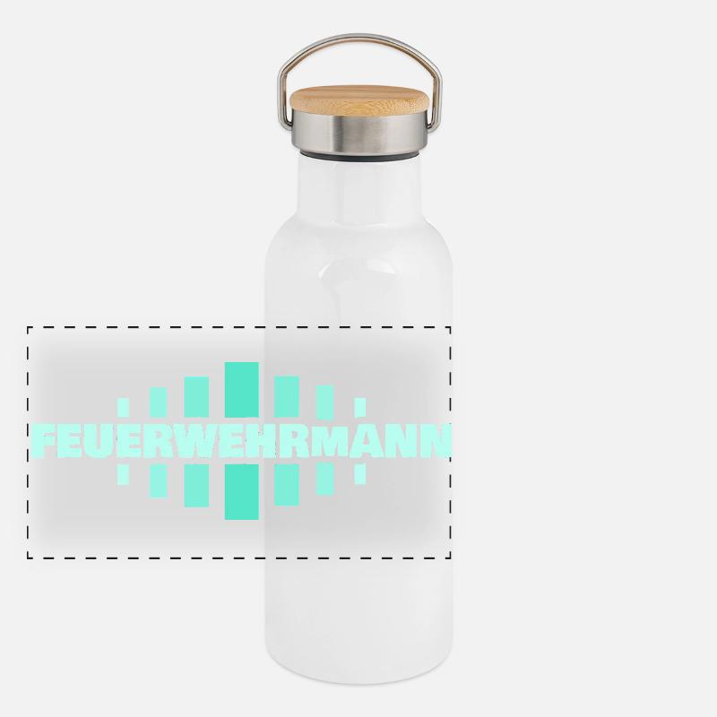 Panorama Thermosflasche mit Bambusdeckel