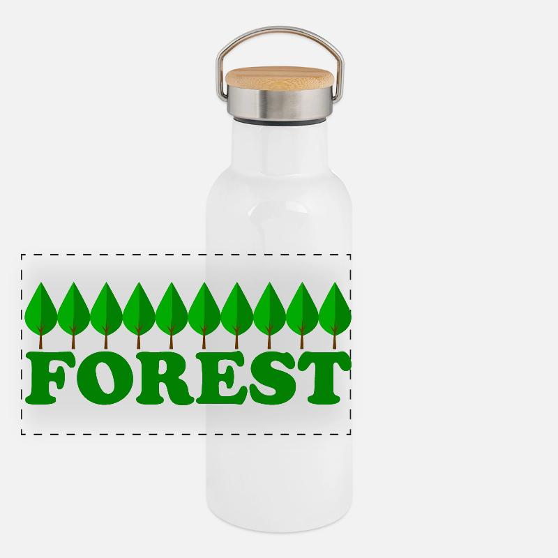 Forêt Gourde isotherme avec bouchon en bambou