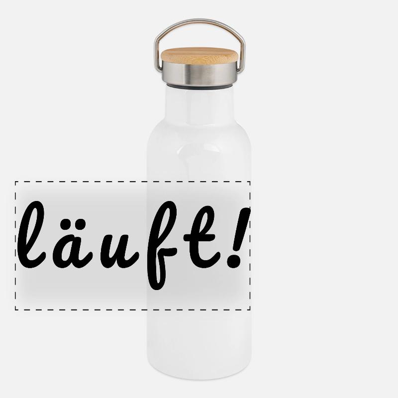 En courant ! Gourde isotherme avec bouchon en bambou