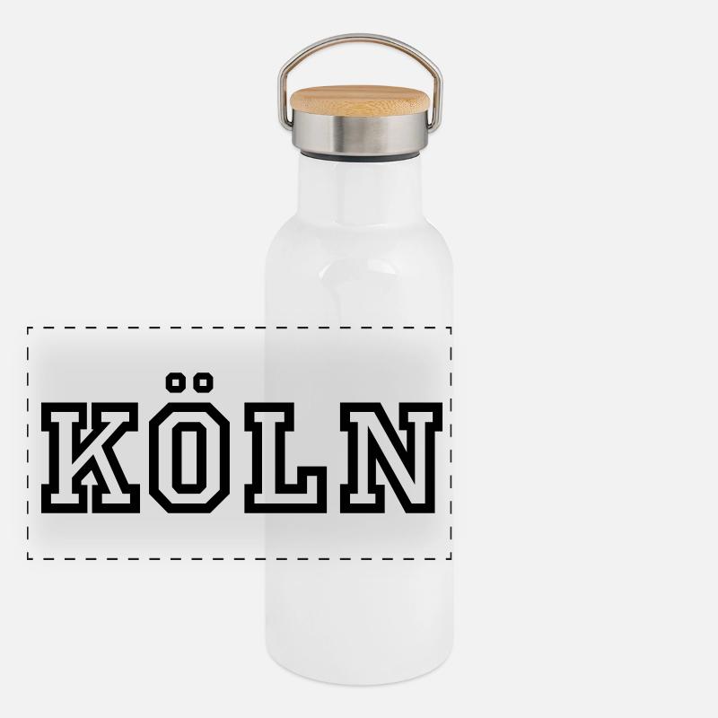 Köln Panorama Thermosflasche mit Bambusdeckel