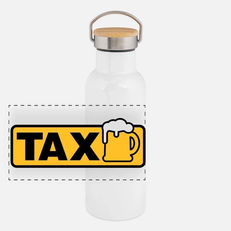 Taxi bière Gourde isotherme avec bouchon en bambou