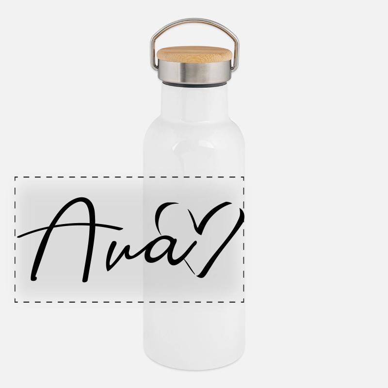 Nom d’Ava Nom Gourde isotherme avec bouchon en bambou