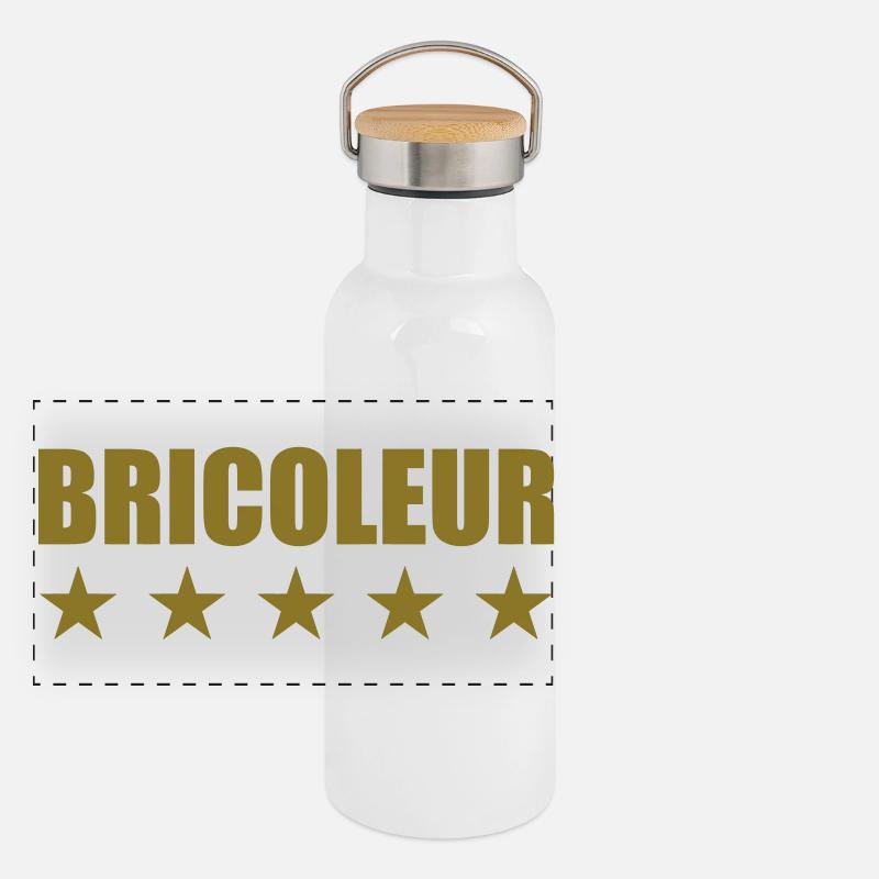 Bricoleur Gourde isotherme avec bouchon en bambou