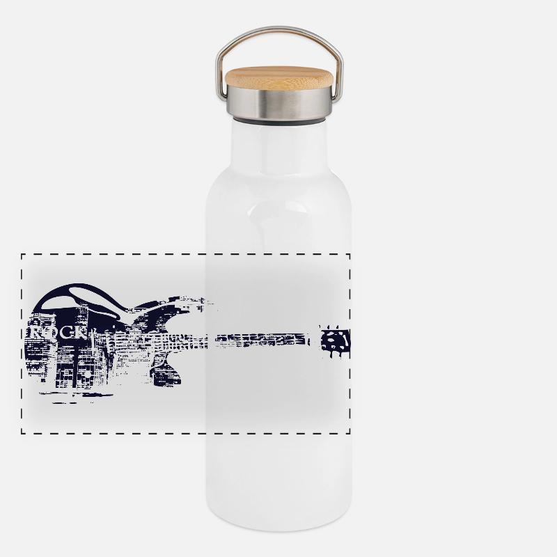 Tee shirt rock Gourde isotherme avec bouchon en bambou