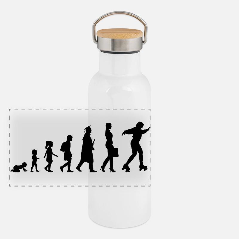 Development of roller skating Panoramic Thermal Bottle with Bamboo Lid