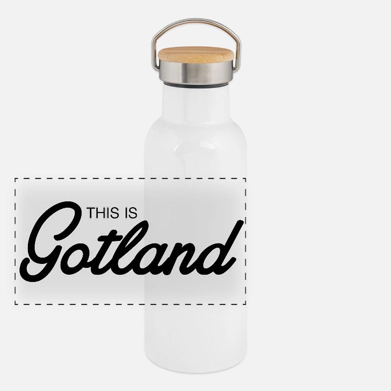 C’est Gotland Gourde isotherme avec bouchon en bambou