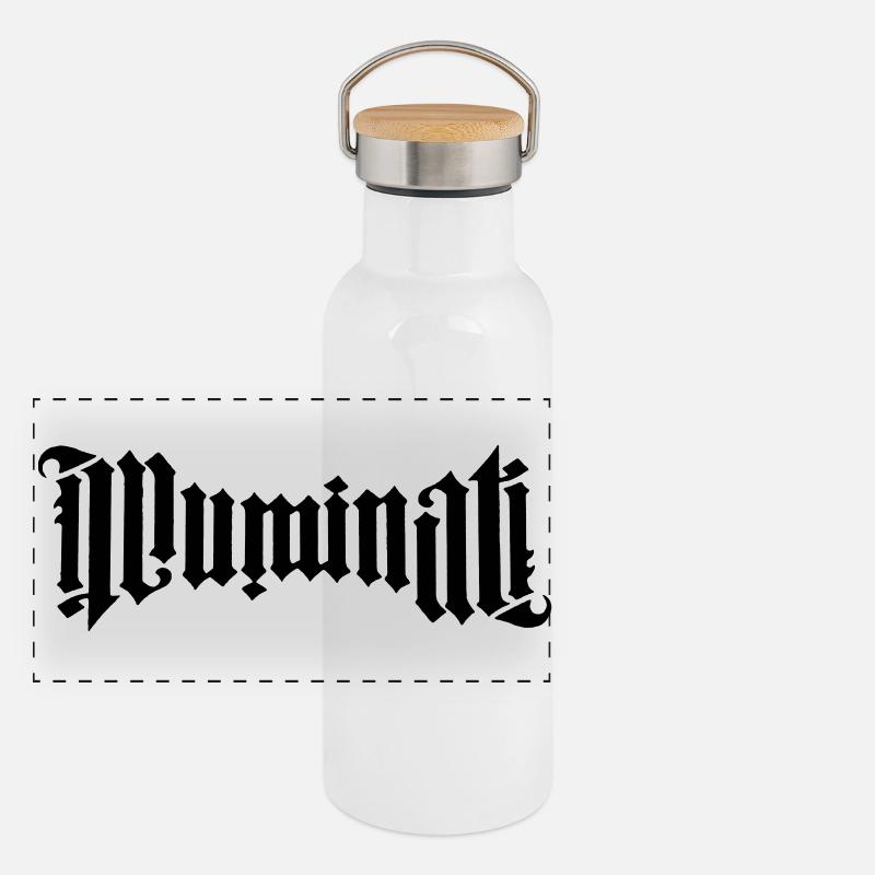 Illuminati Calligraphy Panoramic Thermal Bottle with Bamboo Lid