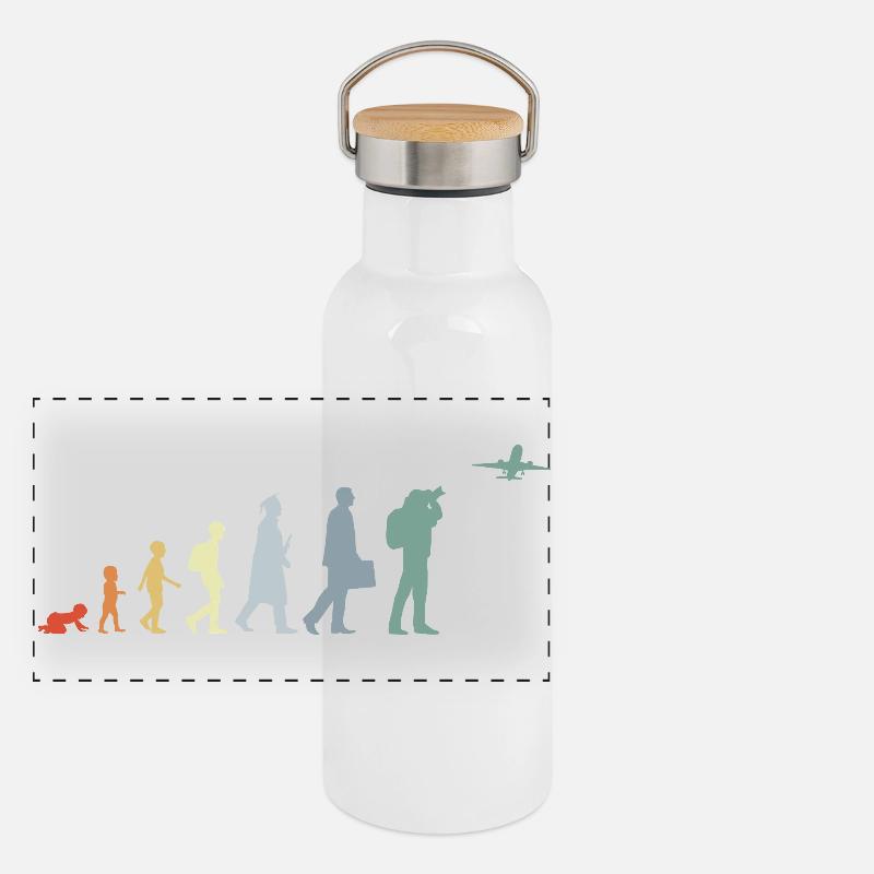Flugzeugbeobachter Evolution Panorama Thermosflasche mit Bambusdeckel
