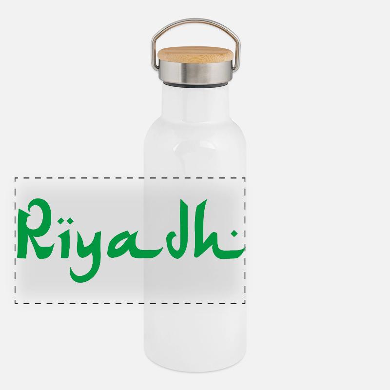 Riyadh Panorama Thermosflasche mit Bambusdeckel