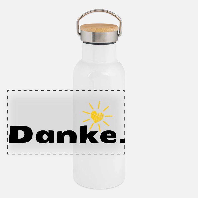 Sunheart Doodle Panoramic Thermal Bottle with Bamboo Lid