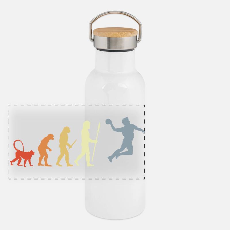 Joueur de handball Evolution Gourde isotherme avec bouchon en bambou