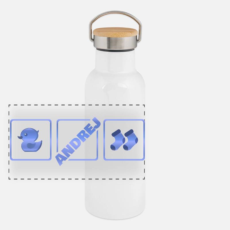 Panorama Thermosflasche mit Bambusdeckel