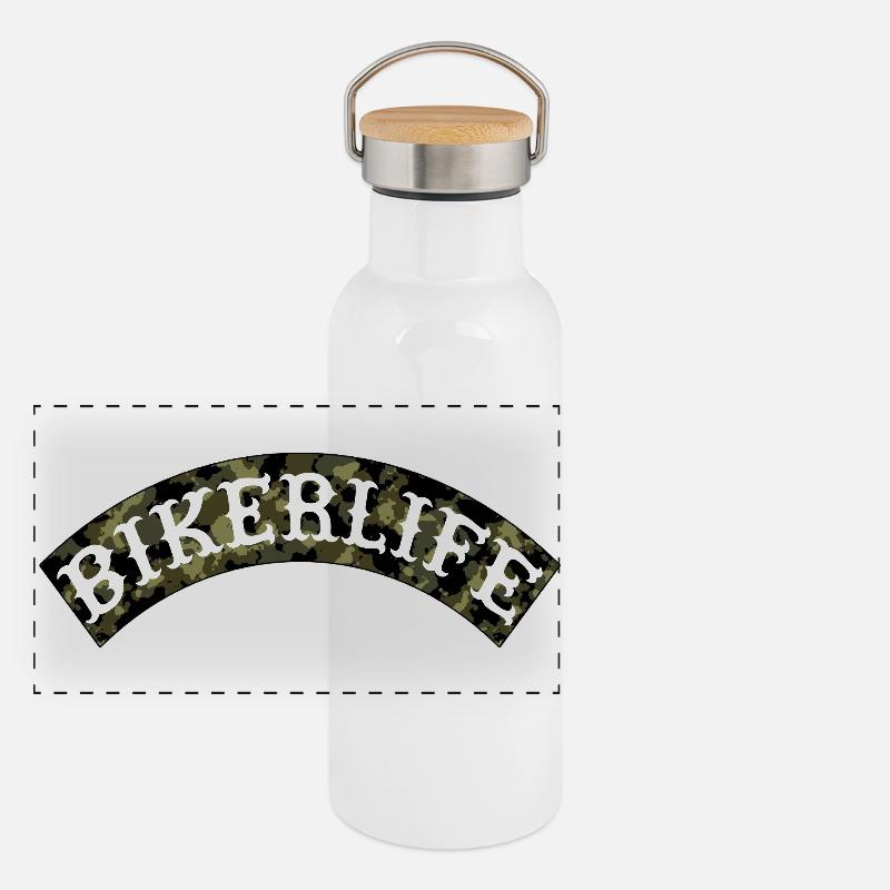 Panorama Thermosflasche mit Bambusdeckel