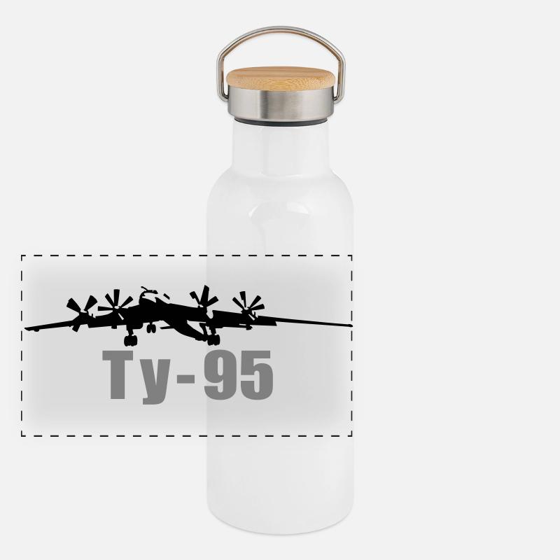 Le Tu-95 Gourde isotherme avec bouchon en bambou