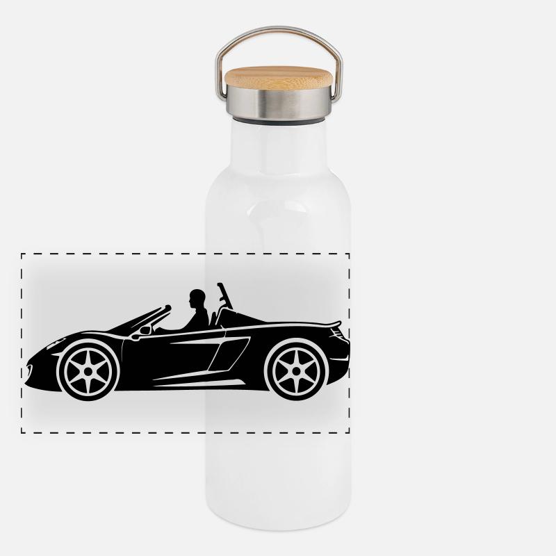 Voitures décapotables Gourde isotherme avec bouchon en bambou