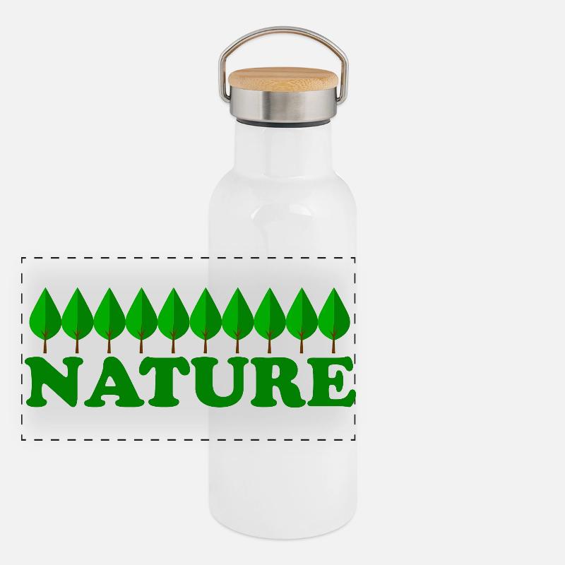 NATURE Panorama Thermosflasche mit Bambusdeckel