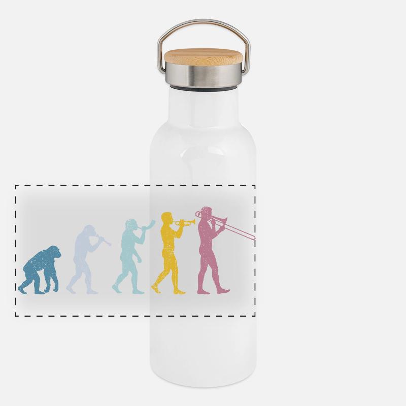 Trombone Evolution Panoramic Thermal Bottle with Bamboo Lid