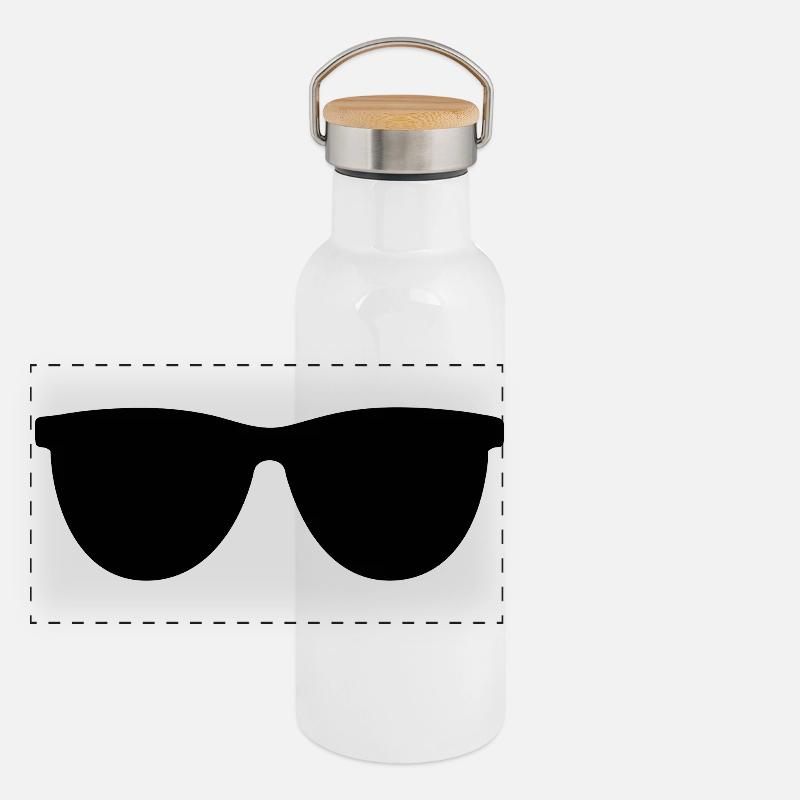 Sonnenbrille Panorama Thermosflasche mit Bambusdeckel
