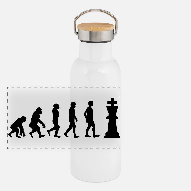 Evolution du jeu d’échecs Gourde isotherme avec bouchon en bambou