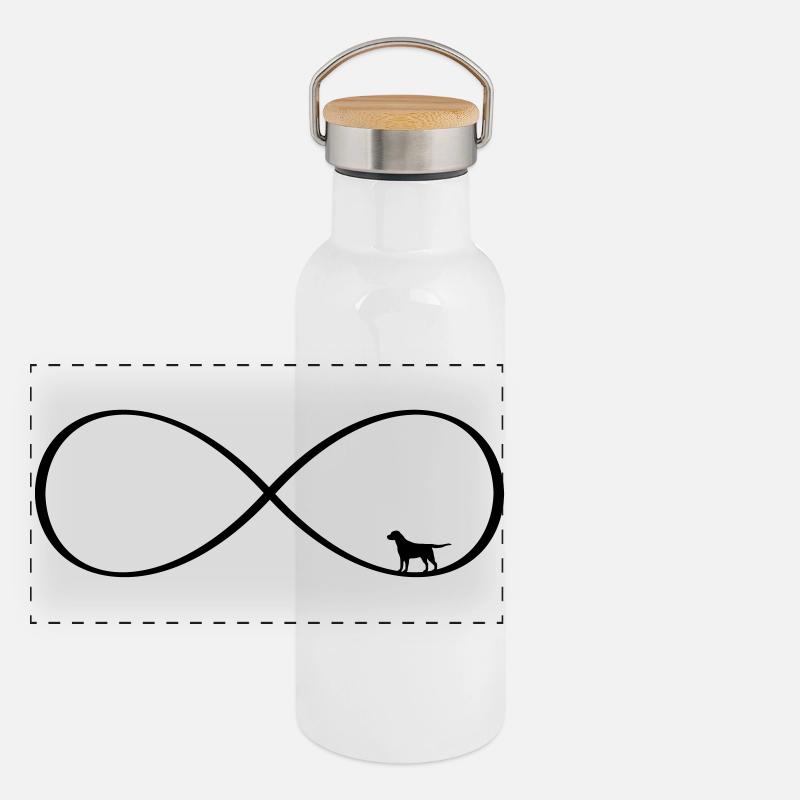 Dog Infinite Love - Conception du chien Gourde isotherme avec bouchon en bambou