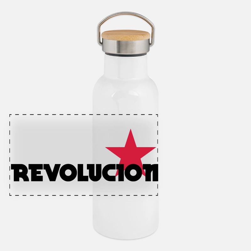 [ Revolucion ] Panorama Thermosflasche mit Bambusdeckel