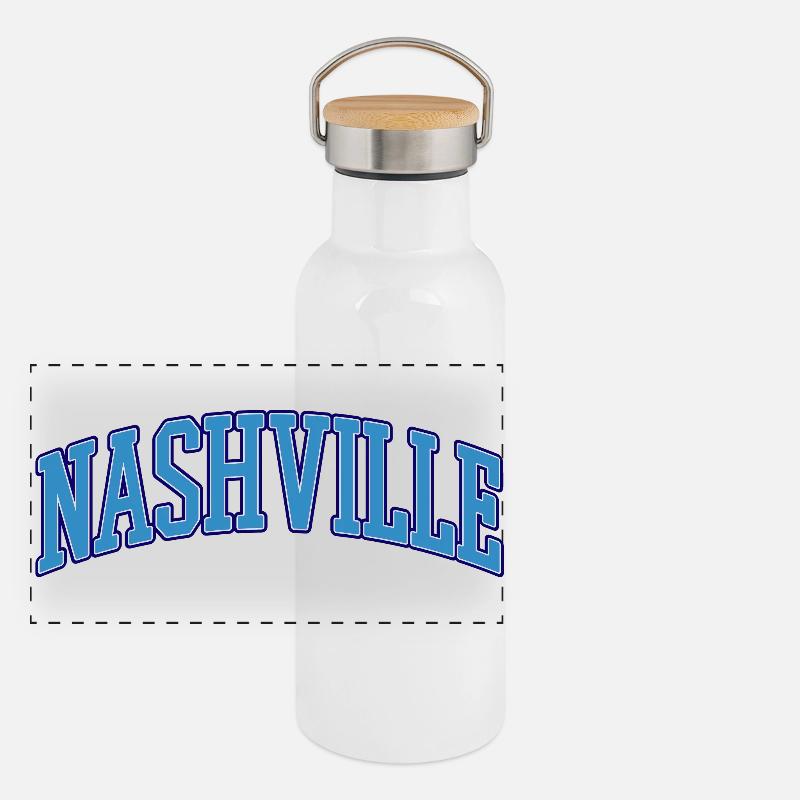 Nashville Varsity Lettering Panoramic Thermal Bottle with Bamboo Lid